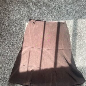 Dress Barn Brown Tiered Midi Skirt